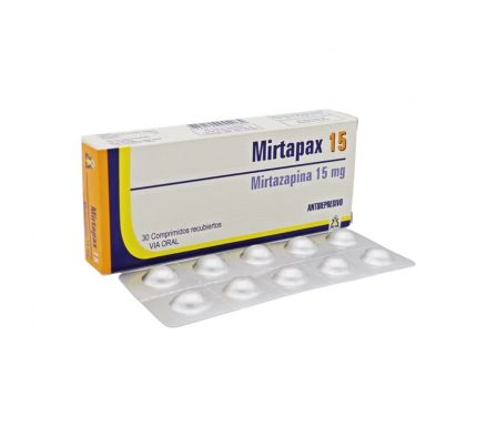 MIRTAPAX 15 MG CAJA X 30 COMP REC