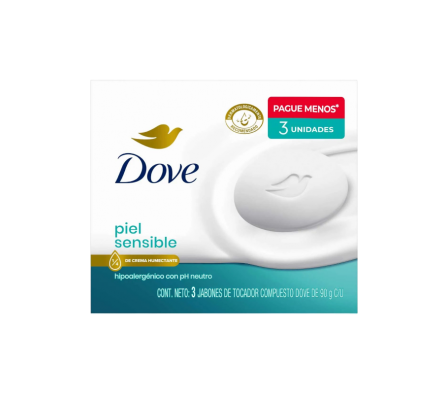 DOVE JAB PIEL SENSIBLE 16 X3 X90 GR