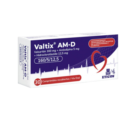 VALTIX AM D 160/5/12.5 MG CAJA X 30 COMPROMIDOS