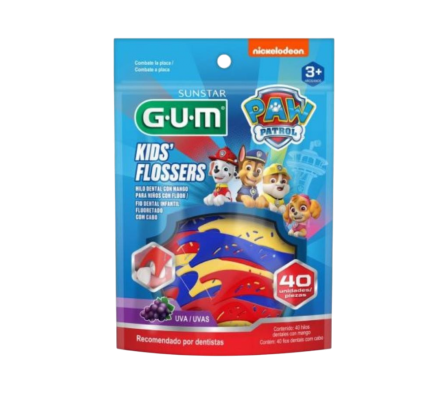 GUM PAW PATRON KIDS FLOSSERS X40UNIDAD
