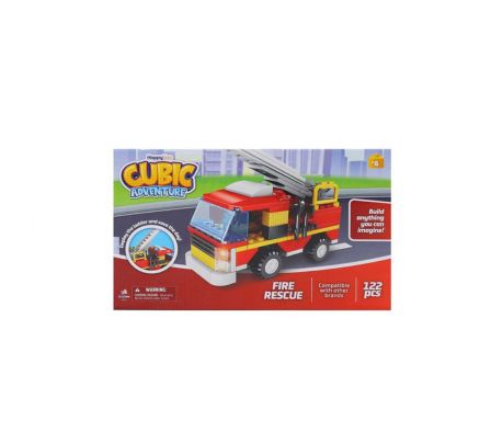 CUBIC BLOQUES 122 PZAS CAMION BOMBERO