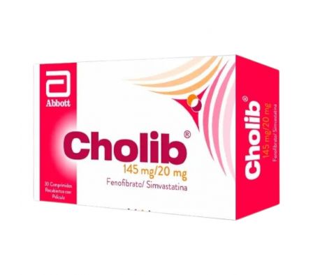CHOLIB 145MG/20MG CAJA X 30 COMPRIMIDOS RECUBIERTOS