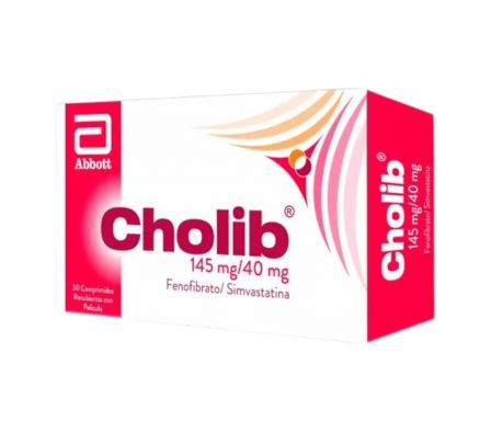 CHOLIB 145MG40MG CAJA X 30 COMPRIMIDOS RECUBIERTOS