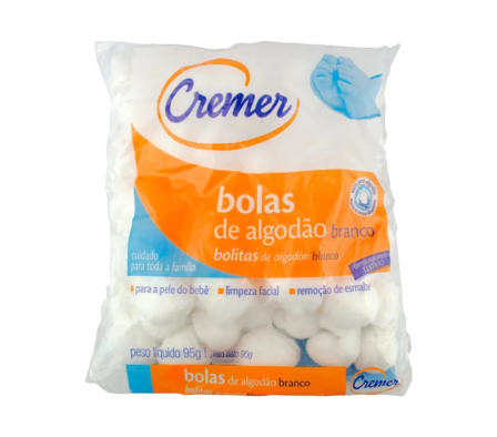 cremer algodon hidrof.en pelotitas blanco 95gr