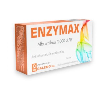 ENZYMAX 3.000  CAJA X 10 COMP MASTICABLES SABOR CAFE