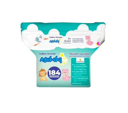 AGUBABY TOALLITA HUMEDA 184 UNID.