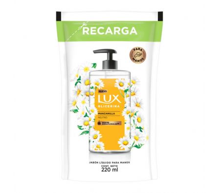LUX JABON LIQ  GLIC MANZANILLA  REFL 12 X 220 ML