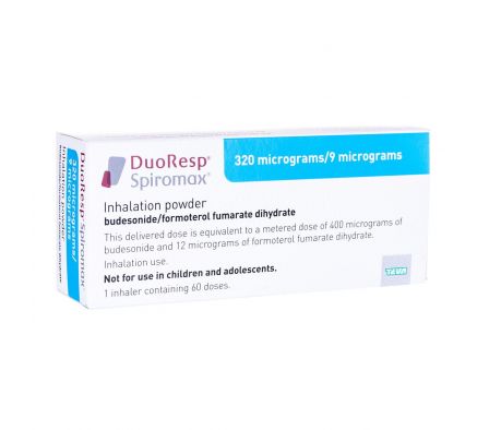 DUORESP SPIROMAX  320 MCG/9MCG  POLV. P/INHALAR X 60 DOSIS