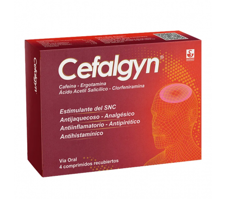 CEFALGYN CAJA X 4 COMP REC