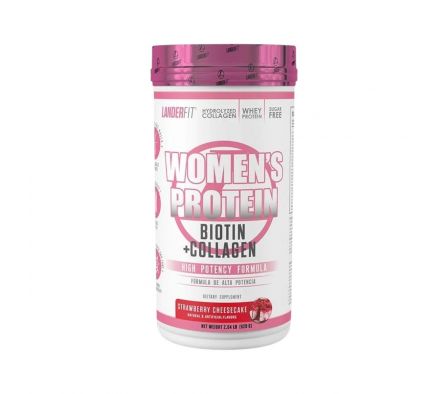 WOMEN’S PROTEIN + COLLAGEN LANDERFIT STRAWBERRY CHEESECAKE POTE X 2 LBS