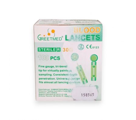 LANCETAS ESTERIL CAJA X 100 UNIDADES
