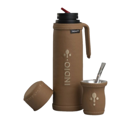 INDIO SET DE MATE MARRON SUELA