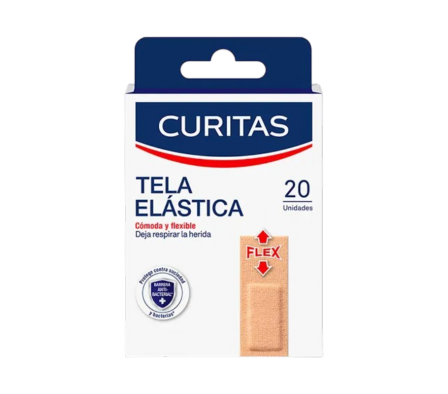 curitas tela elastica 20 unidades