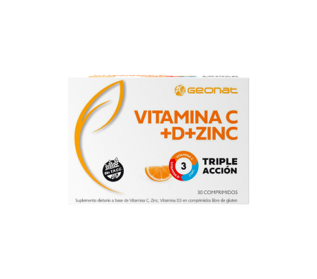 VITAMINA C + D+ ZINC TRIPLE ACCION CAJA X 30 COMPRIMIDOS