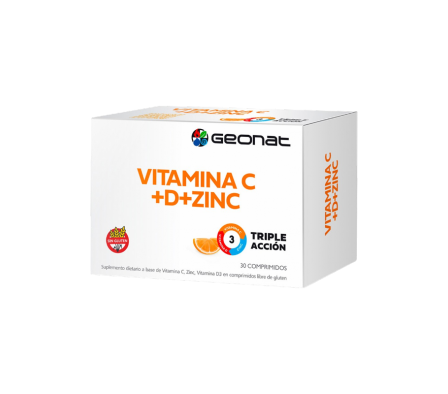 VITAMINA C + D+ ZINC TRIPLE ACCION CAJA X 30 COMPRIMIDOS