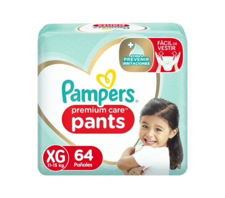 PAMPERS PREMIUM CARE PANTS XGDE 64UNI