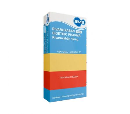 RIVAROXABAN 15 MG BIOETHIC X 30