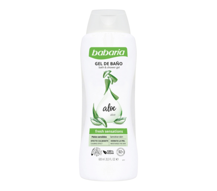 BABARIA GEL DE BANO ALOE VERA 600 ML