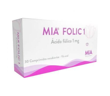 MIA FOLIC 1 MG CAJA X 30  COMPRIMIDOS