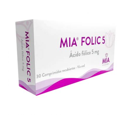 MIA FOLIC 5 MG CAJA X 30  COMPRIMIDOS