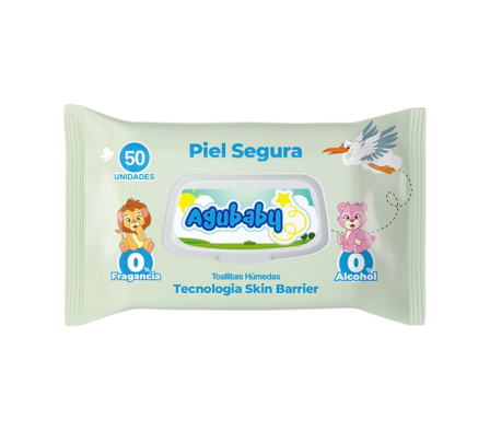 AGUBABY TOALLITAS HUMEDAS PIEL SENS X 50 C/TAPA