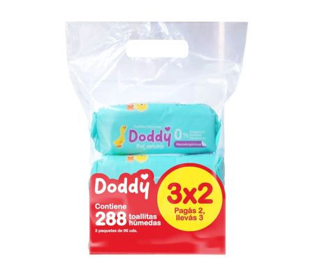 DODDY PACK 3 X 2 TOALLITAS HUMEDAS DODDY X 96UN C/U