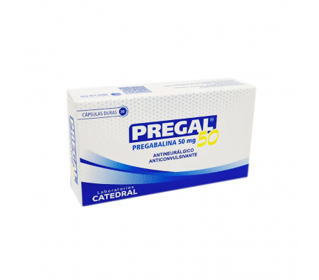 PREGAL 50 MG CAJA X 30 CAPSULAS