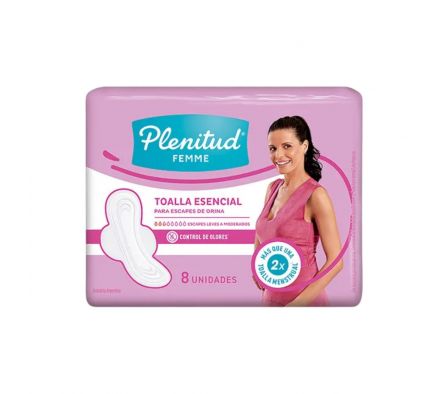 PLENITUD TOALLA FEMENINE  LARG CON ALA 24X8