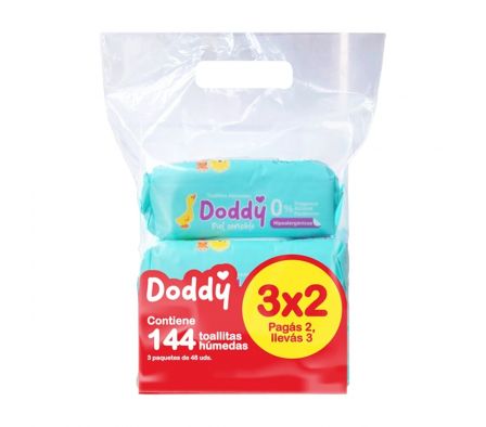 DODDY PACK 3 X 2 TOALLITAS HUMEDAS DODDY X 48UN C/U