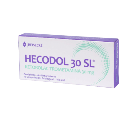 HECODOL SL 30 MG CAJA X 10 COMPRIMIDOS SUBLINGUAL