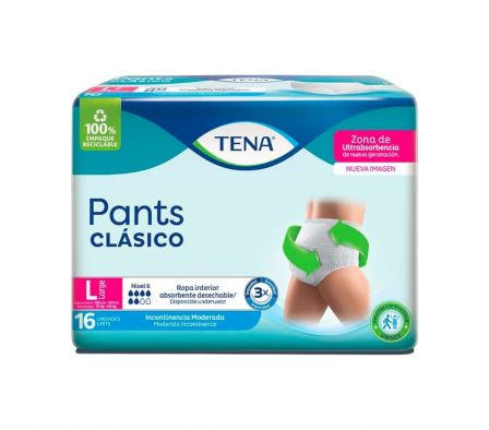 TENA PANAL PANTS CLASICO LARGE 4X16