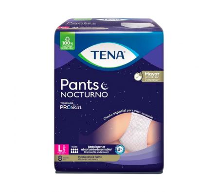 TENA PANAL PANTS NOCTURNO LARGE 6X8