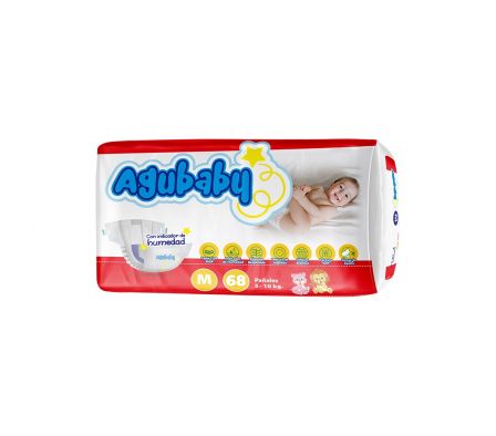 AGUBABY PANAL M X 68 UNIDADES