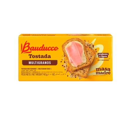BAUDUCO TOSTADA MULTIGRANOS 142GR. X36.