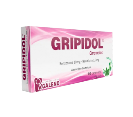 GRIPIDOL CARAMELO X10 COMP MENTA