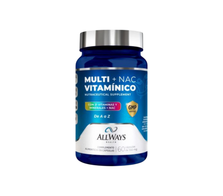 ALLWAYS MULTIVITAMINICOS NAC 550MG FCO X 60 CAPS.