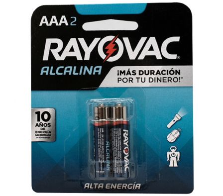 RAYOVAC PILA ALKALINA MINI AAA X 2