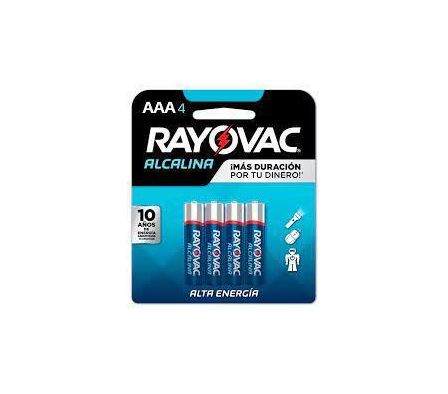 RAYOVAC PILA ALKALINA MINI AAA X 4 UNID.