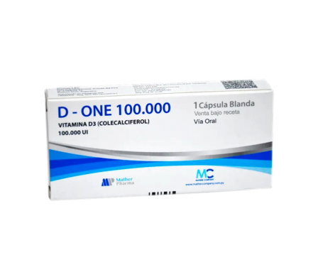 D ONE 100.000 UI VITAMINA D3 CAJA X 1 CAPS COLECALCIFEROL