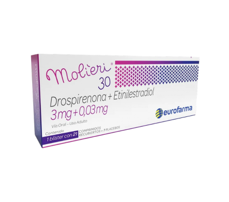 molieri 30 mg caja x 28 comprimidos