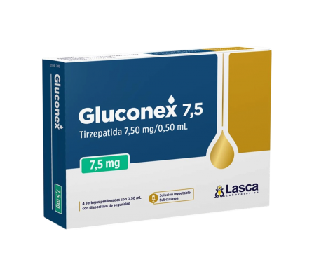 gluconex 7,5 mg caja x 4 jer. prell. x 0,50 ml. cdisp. seg.