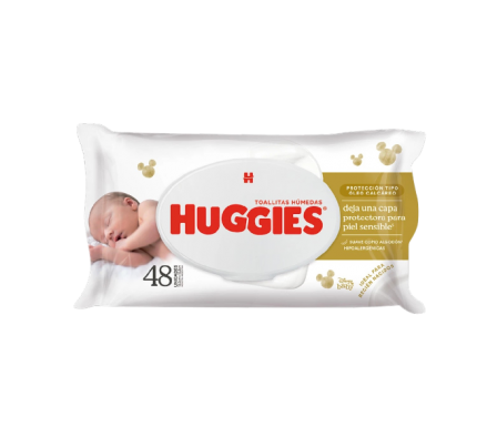 HUGGIES TALLITAS HUMEDAS CUIDADO Y NUTRI 48 UNIDADES