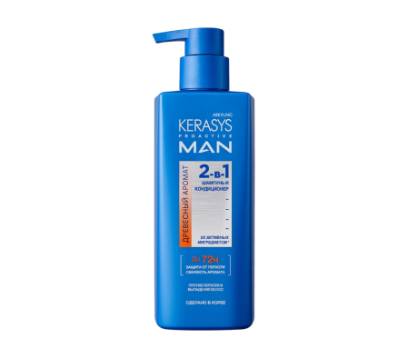 KERASYS PRO ACTIVE MAN SHAMPOO 2IN1 WOODY 400ML