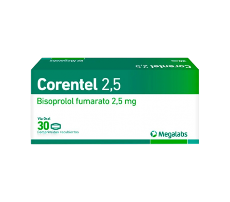 CORENTEL 2,5 MG CAJA X 30 COMPRIMIDOS
