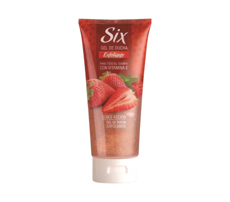 SIX GEL DE DUCHA EXFOLIANTE FRUTILLA 195 GR