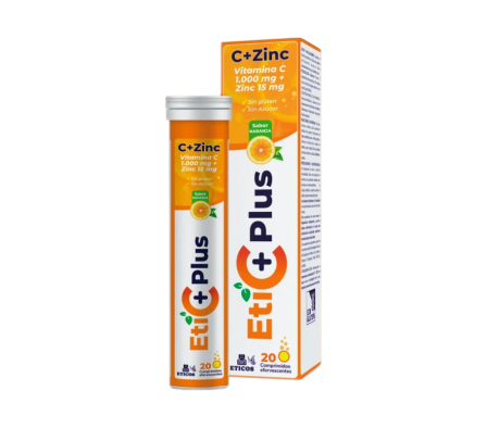 ETICPLUS C 1000 MG + ZINC X 20 COMPRIMIDOS EFERV