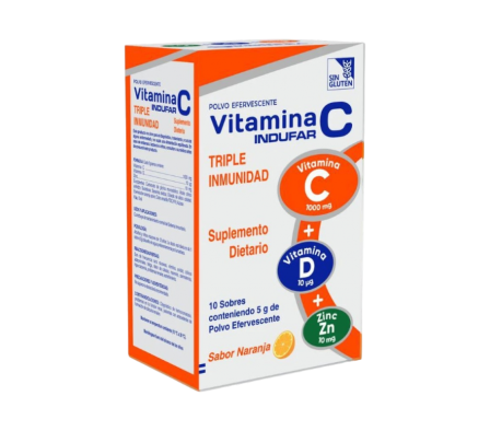 vitamina c triple inmunidad caja x 10 sobres