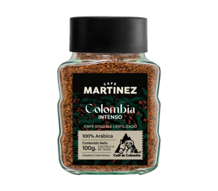 CAFE MARTINEZ SOLUBLE COLOMBIA INTENSO LIOFILIZADO 100GR