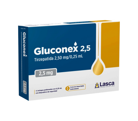 gluconex 2,5 mg caja x 4 jer. prell. x 0,50 ml. cdisp. seg.