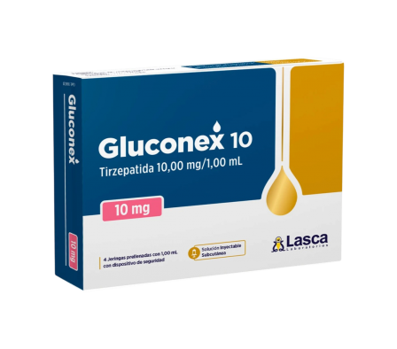 gluconex 10 mg caja x 4 jer. prell. x 0,50 ml. cdisp. seg.
